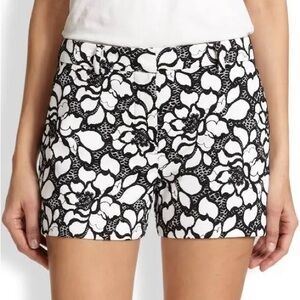 Diane Von Furstenberg Napoli Embroidered Floral Lace Print Shorts Size 4